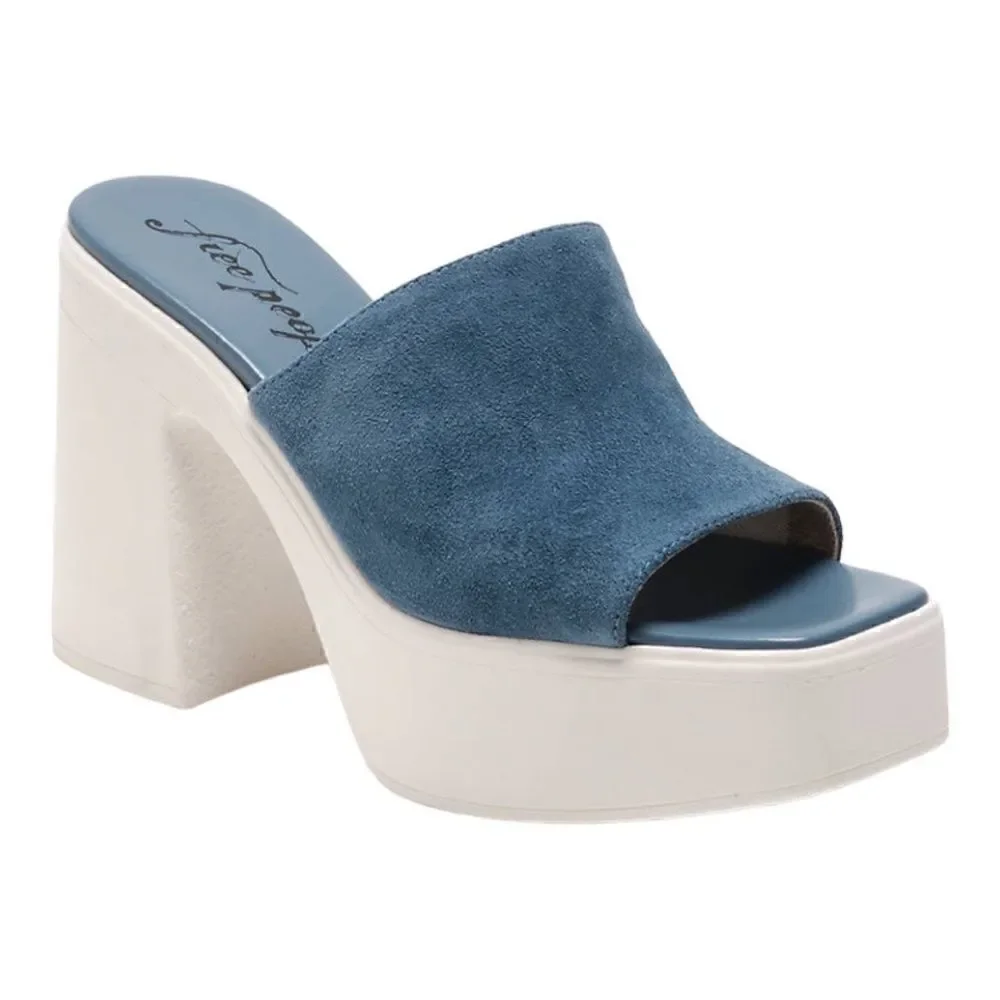 Free People Zoe Platform Sandal 40 EU / 10 M US, WINDING RIVER Combo